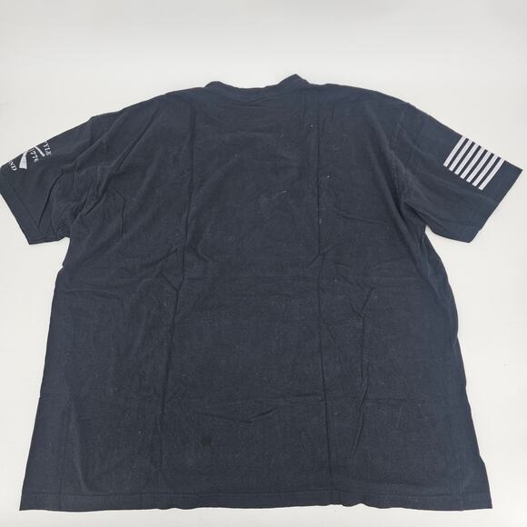 Grunt Style Red Line Crest Patriotic Firefighter Black T-Shirt  XXXL 3772 - Picture 2 of 5